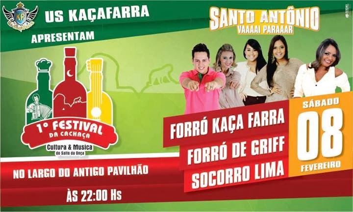Forró Kaça Farra, Forró de Griff e Socorro Lima - 1º Festival da Cachaça