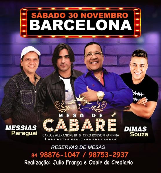 Messias Paraguai, Carlos Alexandre Jr. & Cyro Robson Papiha e Dimas Souza - Mesa de Cabaré