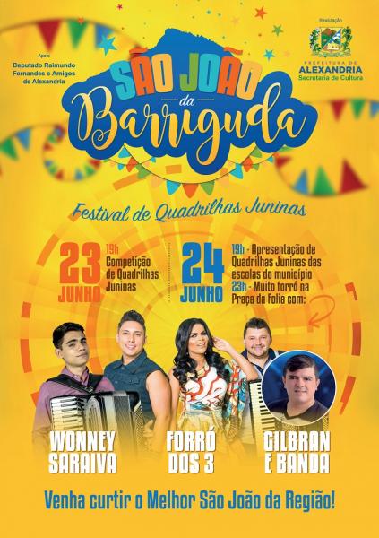 Wonney Saraiva, Forró dos 3 e Gilbran & Banda - São João da Barriguda