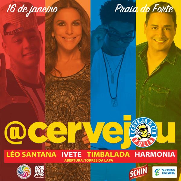 Ivete Sangalo, Léo Santana, Timbalada, Harmonia do Samba e Torres da Lapa - @Cervejou