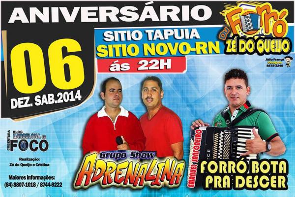 Grupo Show Adrenalina e Forró Bota Pra Descer - Forró du Zé do Queijo