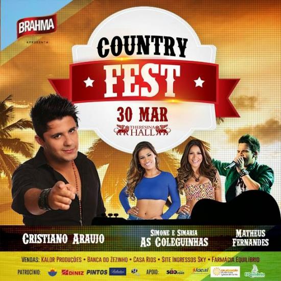Cristiano Araujo, As Coleguinhas e Matheus Fernandes = Country Fest