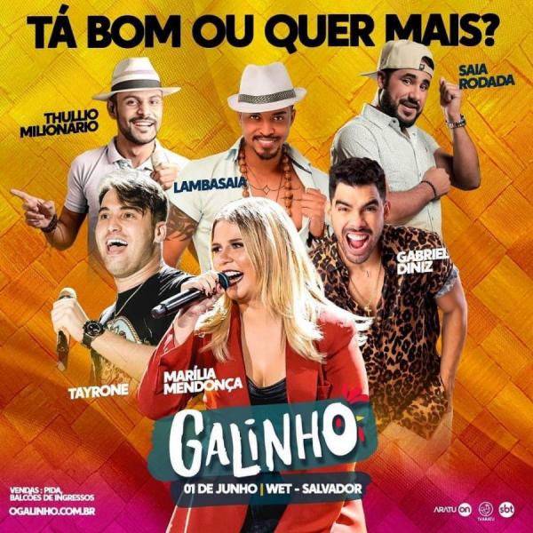 Marília Mendonça, Lambasaia, Thulio Milionário, Saia Rodada e Tayrone - Arraiá do Galinho 2019