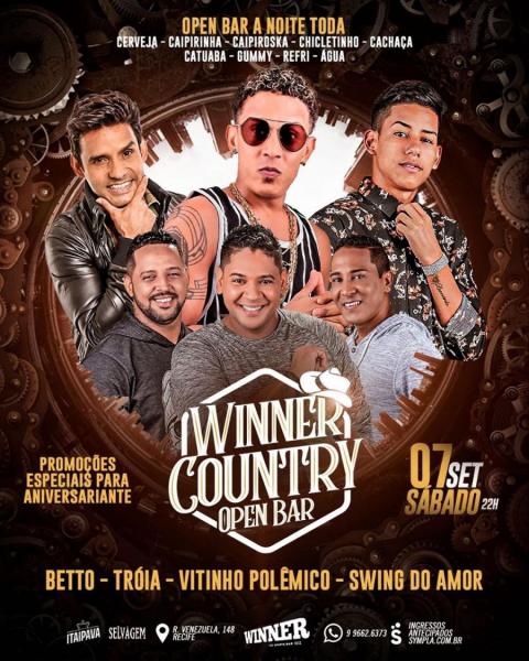 Betto, Tróia, Vitinho Polêmico e Swing do Amor - Wiiner Country Open Bar