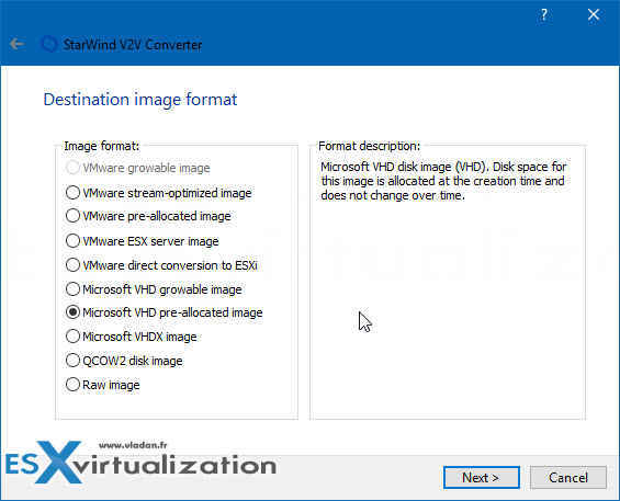 StarWind V2V Converter para converter discos entre os formatos VMDK e VHD 