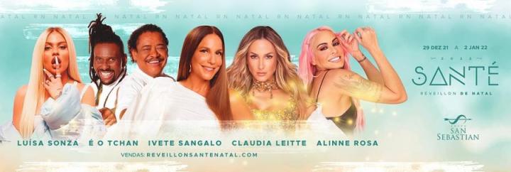 Luísa Sonza, É o Tchan, Nat Valverde e Bruno Moutinho - Réveillon Santé Natal