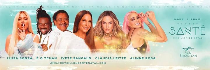 Claudia Leitte, Filipe Guerra, Diego Baez e Júlio Guzak - Réveillon Santé Natal